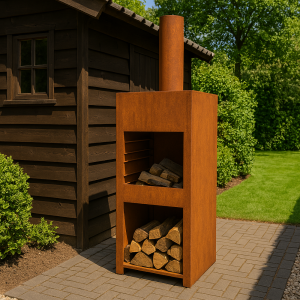 houtkachel cortenstaal