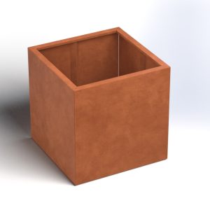 Vierkante plantenbak met bodem 800x800x800