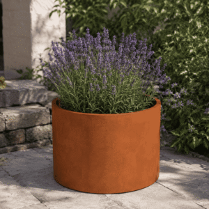 ronde cortenstaal plantenbak