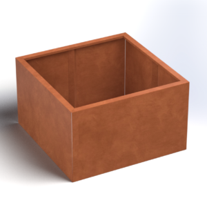 Vierkante plantenbak zonder bodem 1000x1000x600