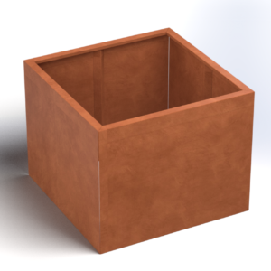 Vierkante plantenbak zonder bodem 1000x1000x800