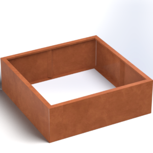 Vierkante plantenbak zonder bodem 1200x1200x400