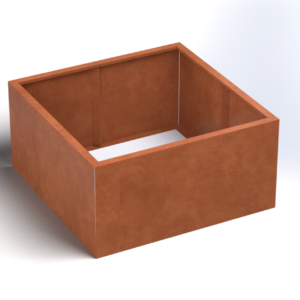 Vierkante plantenbak zonder bodem 1200x1200x600
