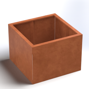 Vierkante plantenbak zonder bodem 800x800x600